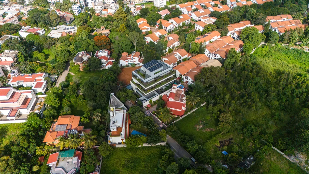 Aerial view of The Stepped Haven, Bangalore